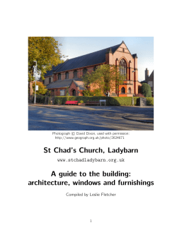 guide to the church building - St Chad
