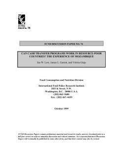 Can Cash Transfer Programs Work in Resource