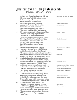 Mercutio`s Queen Mab Speech