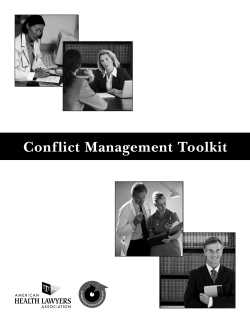Conflict Management Toolkit - The American Health Lawyers