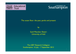 The ocean floor - University of Southampton