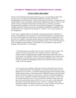 concluding remarks - Luganda Scientific Terminologies Research