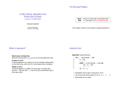 Inf 2B: Sorting, MergeSort and Divide-and-Conquer