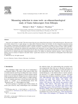 Measuring reduction in stone tools