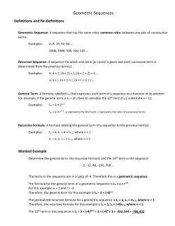 Geometric Sequences