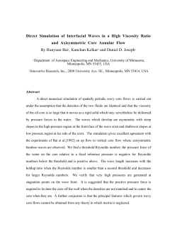 Direct Simulation of Interfacial Waves in a High Viscosity Ratio and