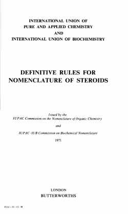 definitive rules for nomenclature of steroids