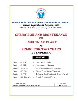operation and maintenance of 3x40 tr ac plant erldc for two years