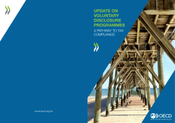 update on voluntary disclosure programmes