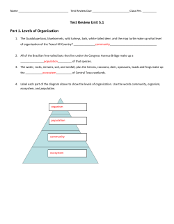 Test Review Unit 5.1 Part 1. Levels of Organization