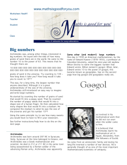 Big numbers - Maths is Good for You