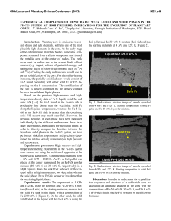 experimental comparison of densities between liquid and solid