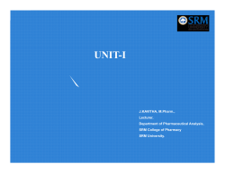 UNIT-I - SRM University