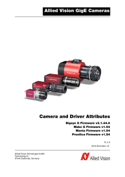 Allied Vision GigE Cameras Camera and Driver Attributes