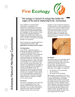 Fire ecology - Arkansas Natural Heritage Commission