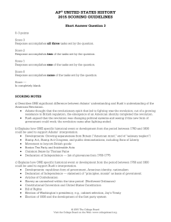 ap&reg; united states history 2015 scoring guidelines