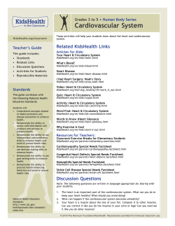 Cardiovascular System (Grades 3 to 5)