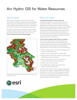 Arc Hydro: GIS for Water Resources