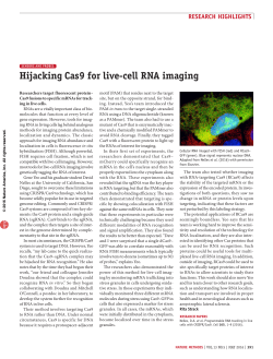 Sensors and probes: Hijacking Cas9 for live-cell RNA