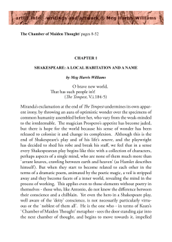 O brave new world, That has such people in`t! (The Tempest, Vi184-5)