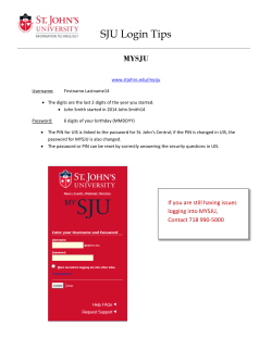 SJU Login Tips - St. John`s University