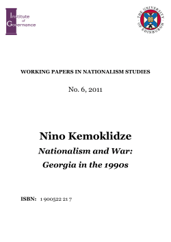 Nationalism and War: Georgia in the 1990s