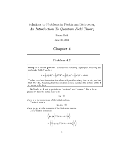 Solutions to Problems in Peskin and Schroeder, An