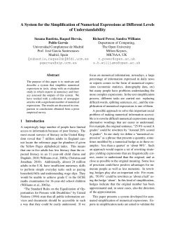 A System for the Simplification of Numerical Expressions at