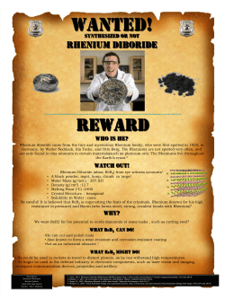 2nd Hyde Park High School Rhenium Diboride