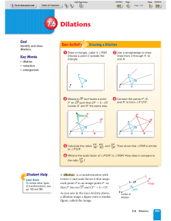 7.6 Dilations