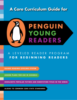 Grades PreK-3 Guide to PYR Leveled Reader