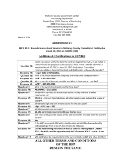 all other terms and conditions of the rfp remain