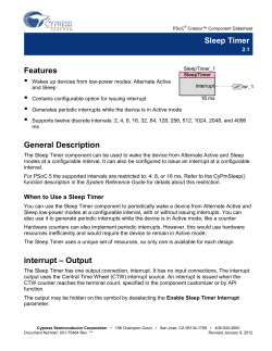 Sleep Timer - Cypress Semiconductor