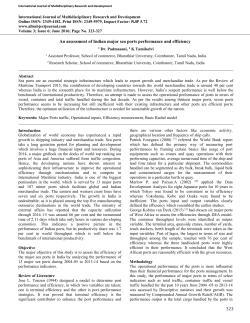 An assessment of Indian major sea ports performance and efficiency