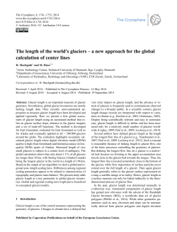 The length of the world`s glaciers – a new
