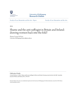 Shame and the anti-suffragist in Britain and Ireland