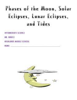 Phases of the Moon, Eclipses, and Tides