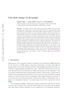 Can dark energy be decaying?