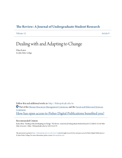 Dealing with and Adapting to Change