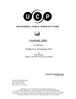 CHANNEL ZERO pilot script