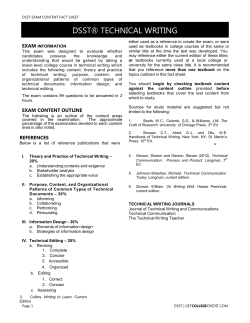 dsst&reg; technical writing