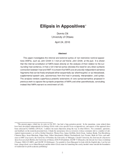 Ellipsis in Appositives