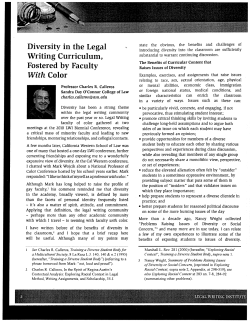 Diversity in the Legal Writing Curriculum