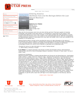 Paloenvironmental Conditions in Western Beringia before and