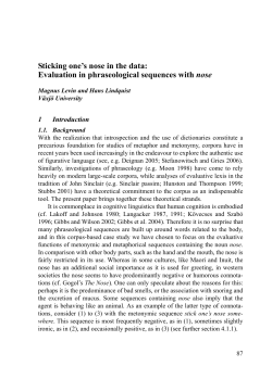 Sticking one`s nose in the data: Evaluation in phraseological