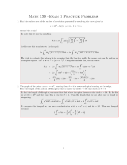 Math 136 &ndash;Exam 1 Practice Problems