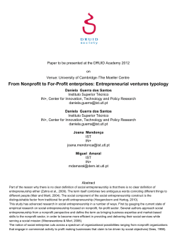 From Nonprofit to For-Profit enterprises