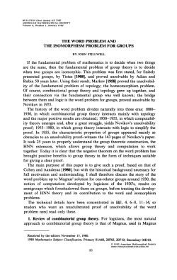 the word problem and the isomorphism problem for