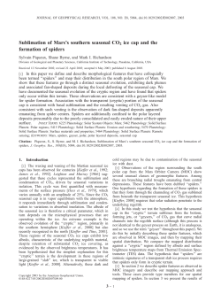 Sublimation of Mars`s southern seasonal CO2 ice cap