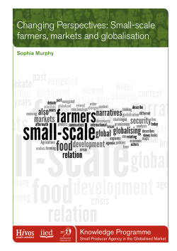 Changing Perspectives: Small-scale farmers, markets and